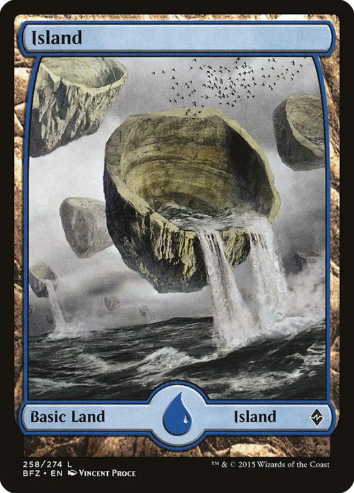 Island (258) (Full Art) [Battle for Zendikar] - MTG Single