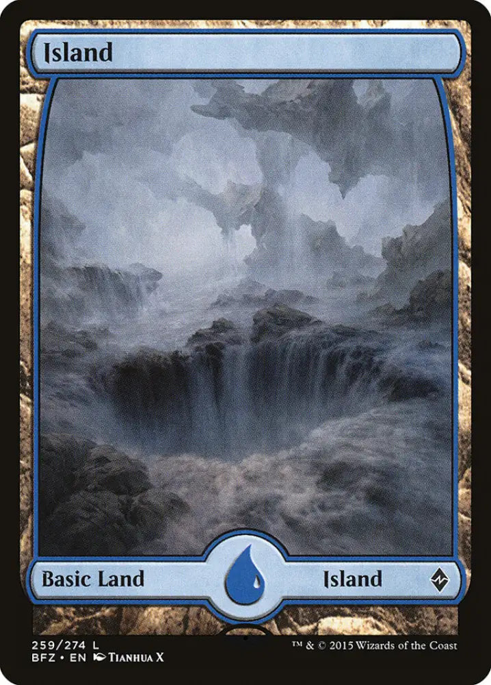 Island (259) (Full Art) [Battle for Zendikar] - MTG Single