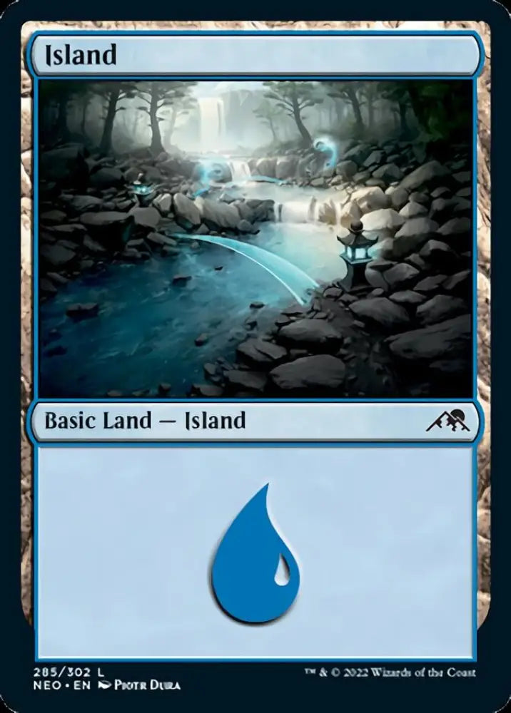 Island (285) [Kamigawa: Neon Dynasty] - MTG Single