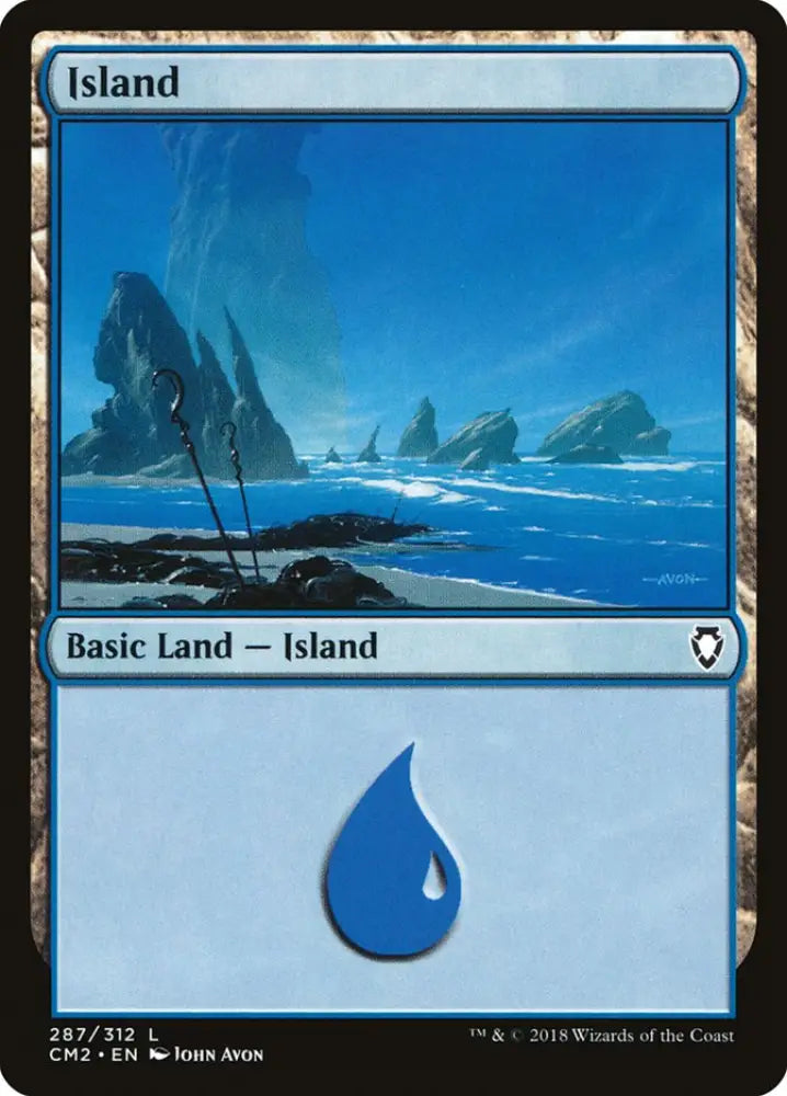Island (287) [Commander Anthology Volume II] - MTG Single
