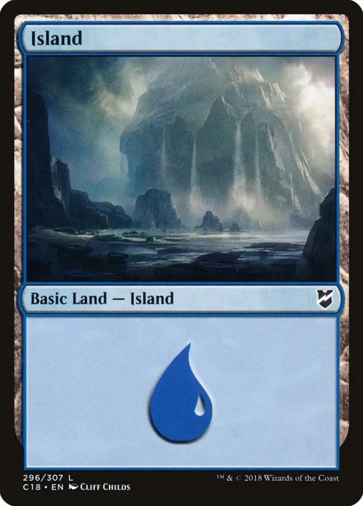 Island (296) [Commander 2018] - MTG Single