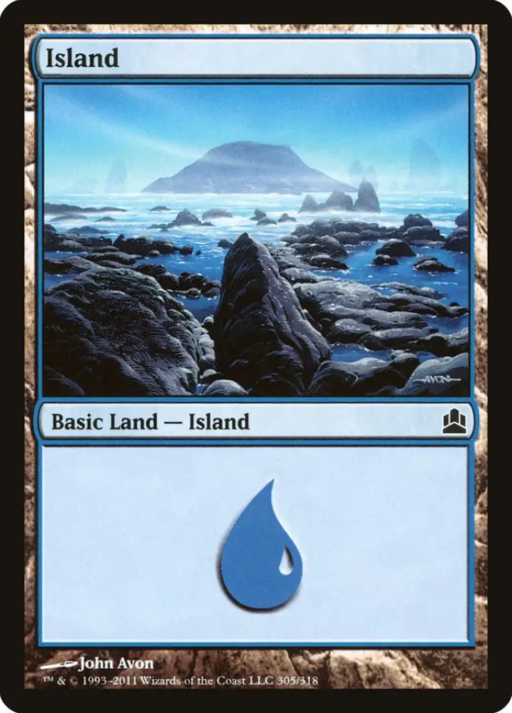 Island (305) [Commander 2011] - MTG Single