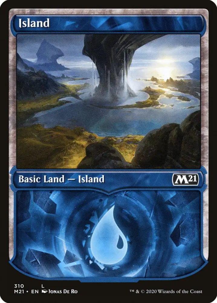Island (310) (Showcase) [Core Set 2021] - MTG Single