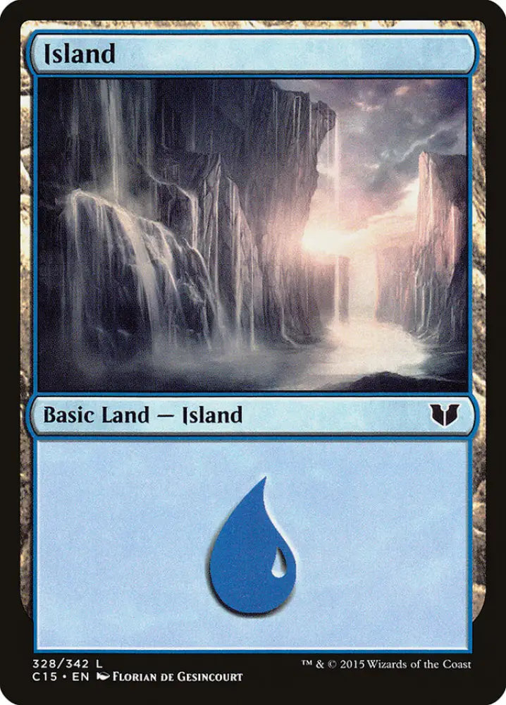 Island (328) [Commander 2015] - MTG Single