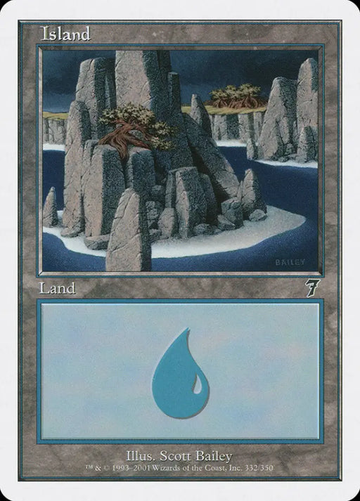 Island (332) [Seventh Edition] - MTG Single