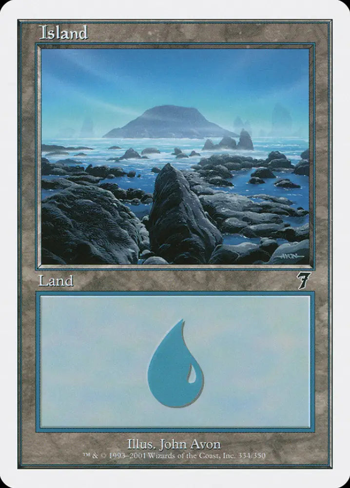 Island (334) [Seventh Edition] - MTG Single