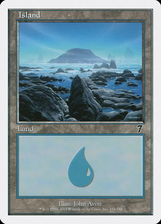 Island (334) [Seventh Edition] - MTG Single