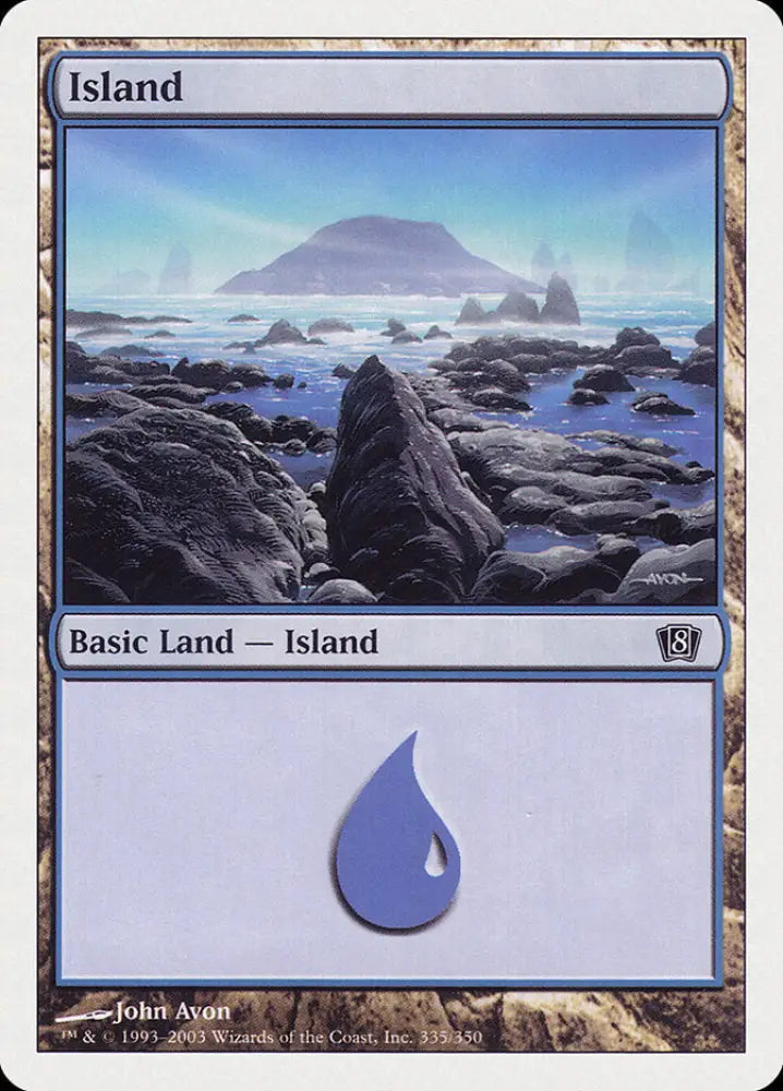 Island (335) [Eighth Edition] - MTG Single