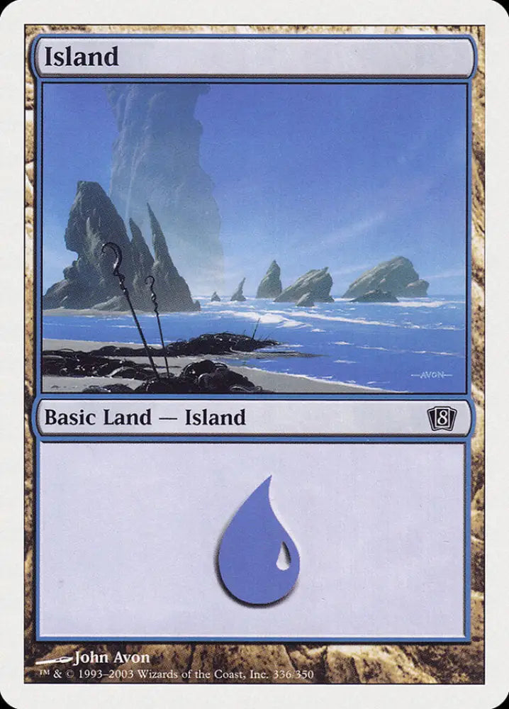 Island (336) [Eighth Edition] - MTG Single