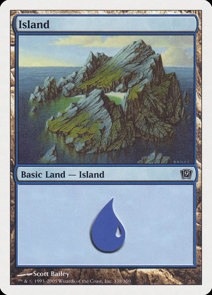 Island (338) [Ninth Edition] - MTG Single