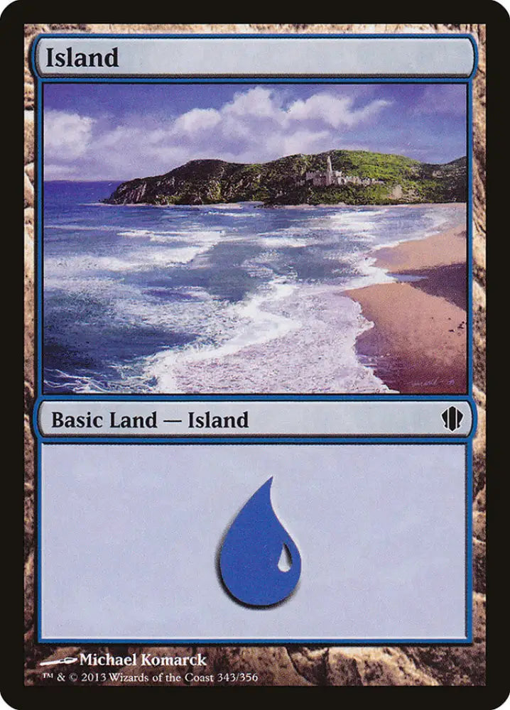 Island (343) [Commander 2013] - MTG Single