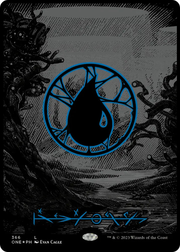 Island (366) (Oil Slick Raised Foil) [Phyrexia: All Will Be One] - MTG Single