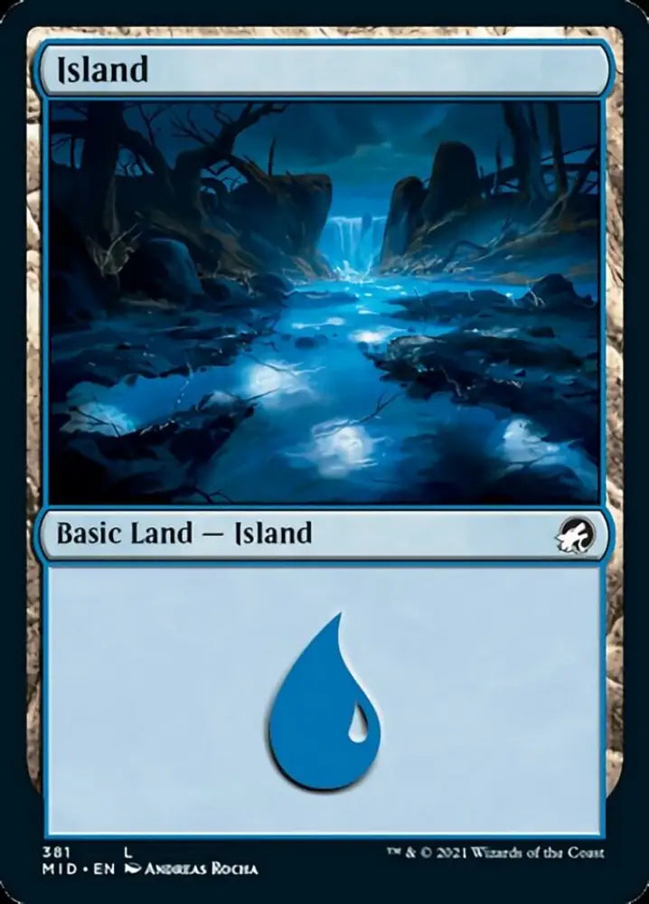 Island (381) [Innistrad: Midnight Hunt] - MTG Single