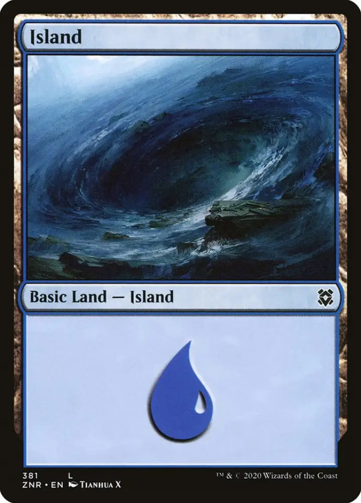 Island (381) [Zendikar Rising] - MTG Single