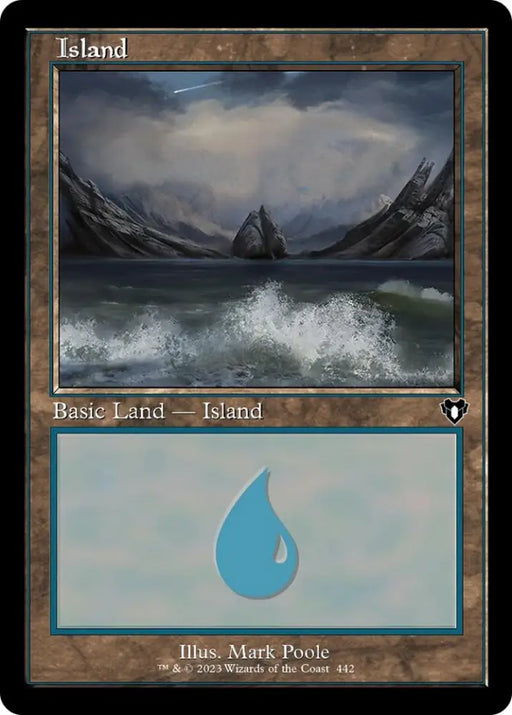 Island (442) (Retro) [Commander Masters] - MTG Single