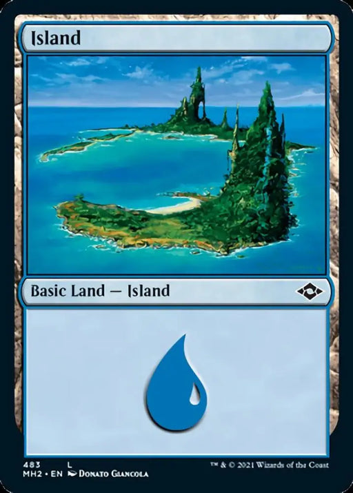 Island (483) (Foil Etched) [Modern Horizons 2] - MTG Single