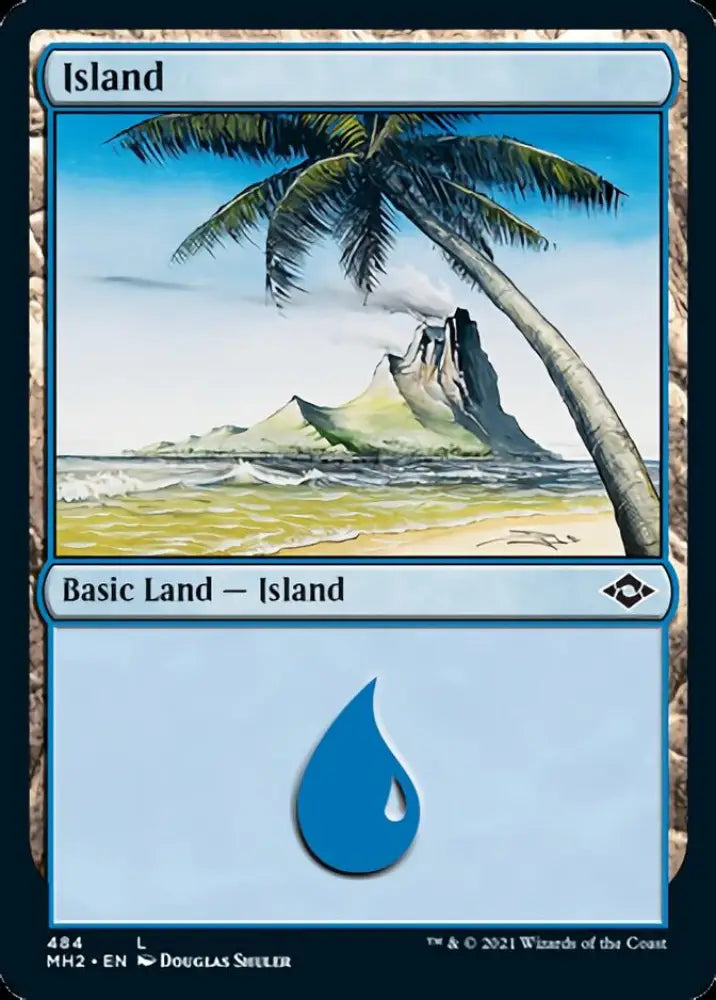 Island (484) (Foil Etched) [Modern Horizons 2] - MTG Single