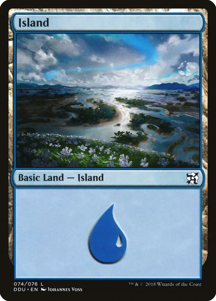 Island (74) [Duel Decks: Elves vs. Inventors] - MTG Single