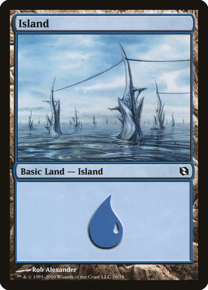 Island (76) [Duel Decks: Elspeth vs. Tezzeret] - MTG Single