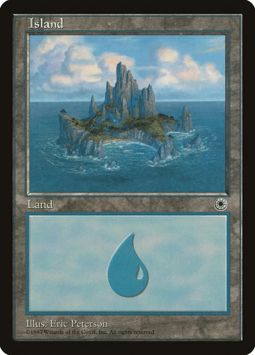 Island (Circular Bay in Center / No Waterfall) [Portal] - MTG Single