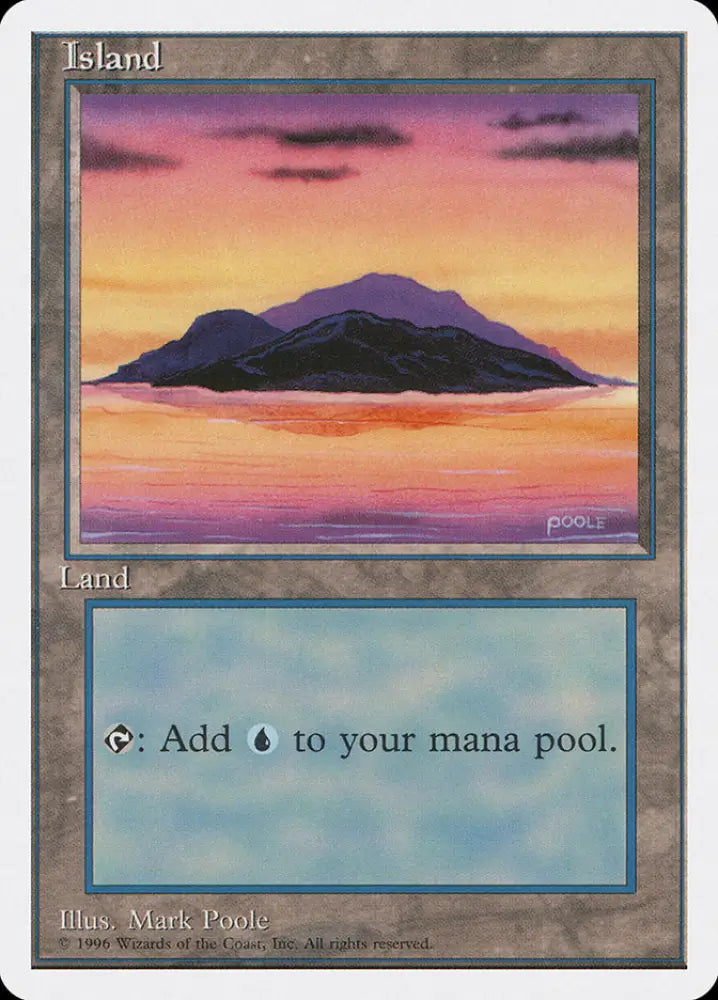 Island (Dark Clouds Signature on Bottom Right) [Introductory Two-Player Set] - MTG Single