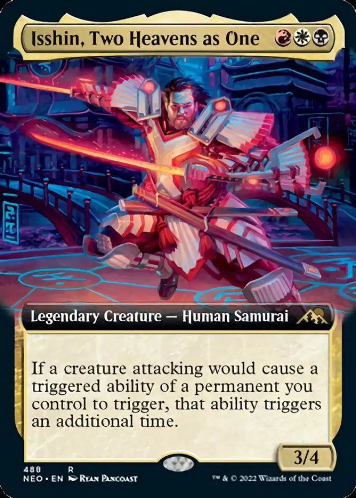 Isshin Two Heavens as One (Extended Art) [Kamigawa: Neon Dynasty] - MTG Single