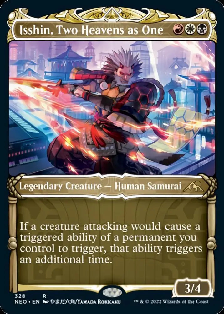 Isshin Two Heavens as One (Showcase Samurai) [Kamigawa: Neon Dynasty] - MTG Single