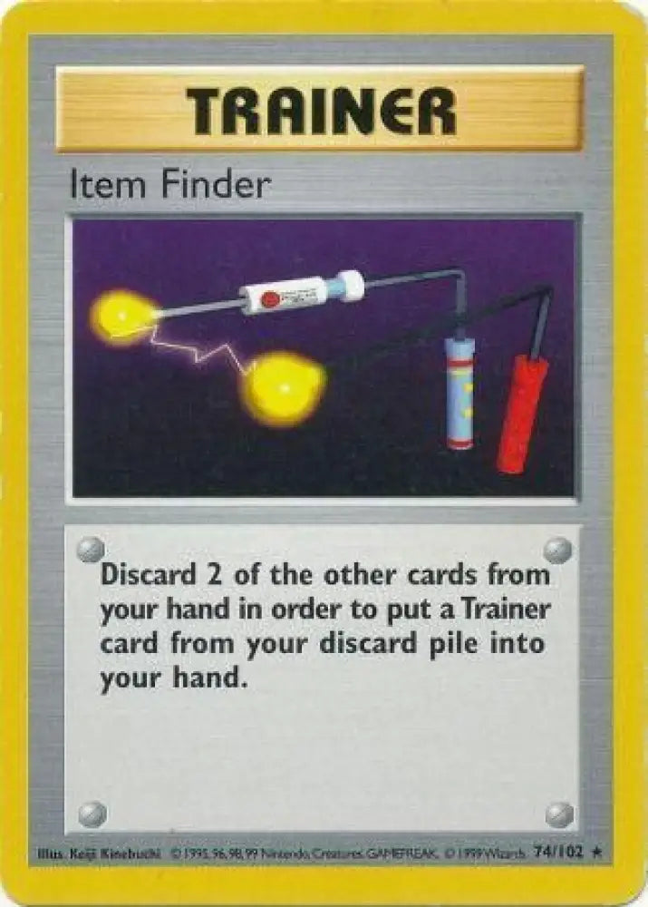 Item Finder (74/102) [Base Set Shadowless Unlimited] - Pokemon Single