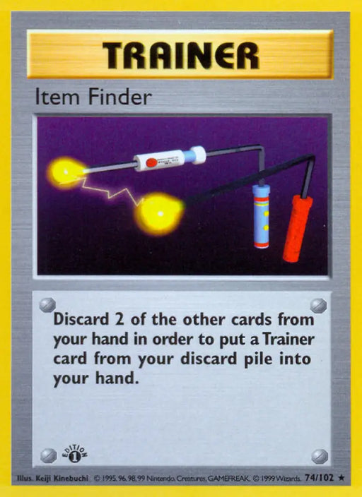 Item Finder (74/102) (Shadowless) [Base Set 1st Edition] - Pokemon Single