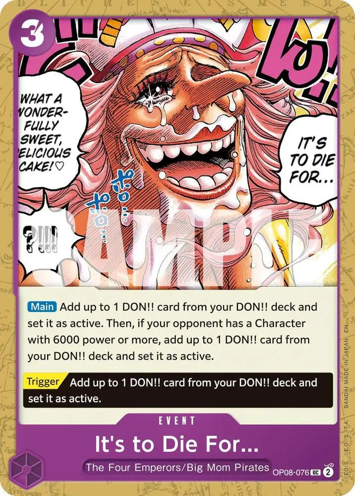 It's to Die For (Reprint) (OP08-076) [Premium Booster -The Best- Vol. 2]