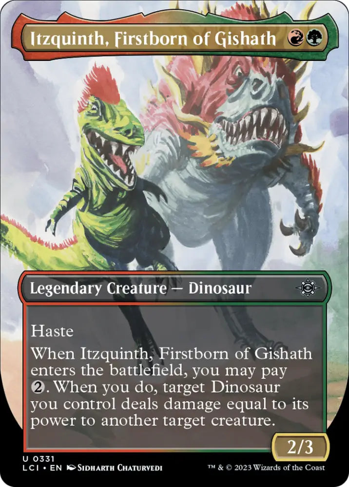 Itzquinth Firstborn of Gishath (Borderless) [The Lost Caverns of Ixalan] - MTG Single