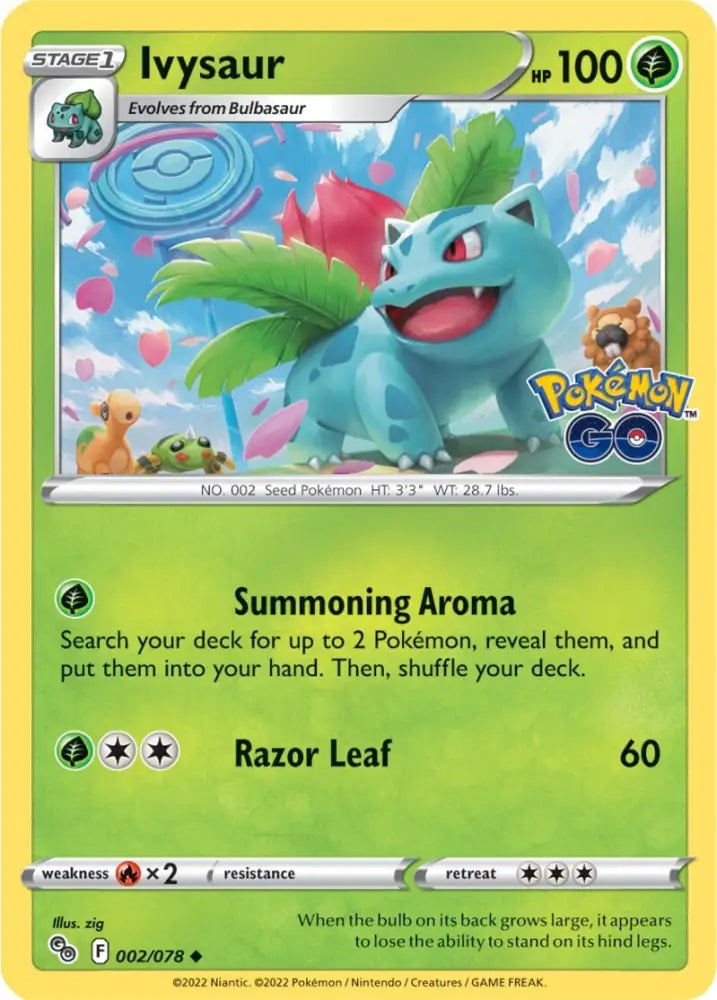 Ivysaur (002/078) [Pokémon GO] - Pokemon Single
