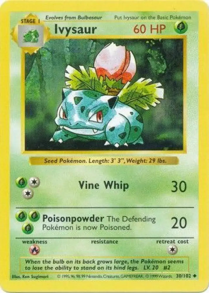 Ivysaur (30/102) [Base Set Shadowless Unlimited] - Pokemon Single