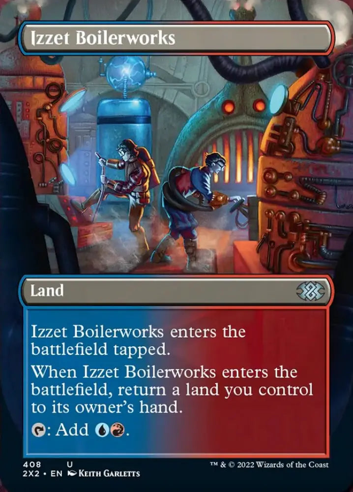 Izzet Boilerworks (Borderless Alternate Art) [Double Masters 2022] - MTG Single