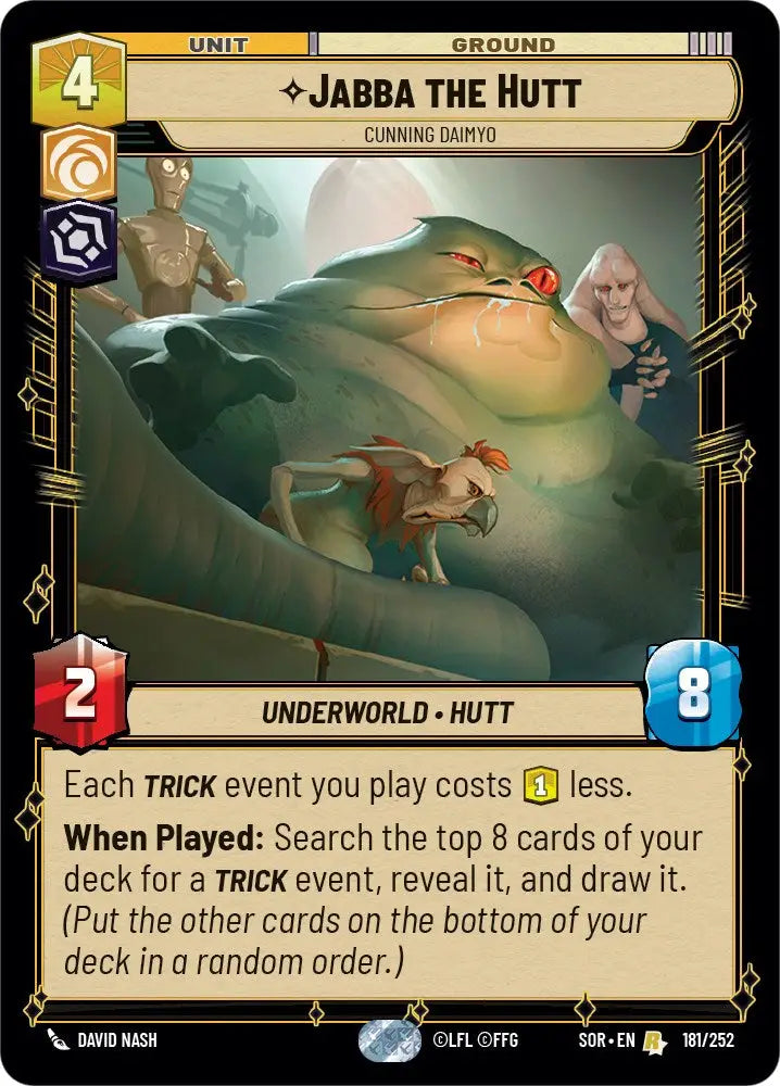 Jabba the Hutt - Cunning Daimyo (181/252) [Spark of Rebellion] - Star Wars: Unlimited Single