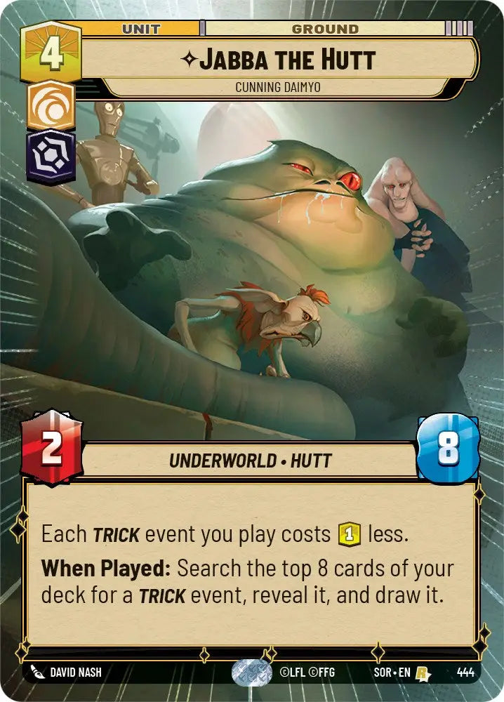 Jabba the Hutt - Cunning Daimyo (Hyperspace) (444) [Spark of Rebellion] - Star Wars: Unlimited Single