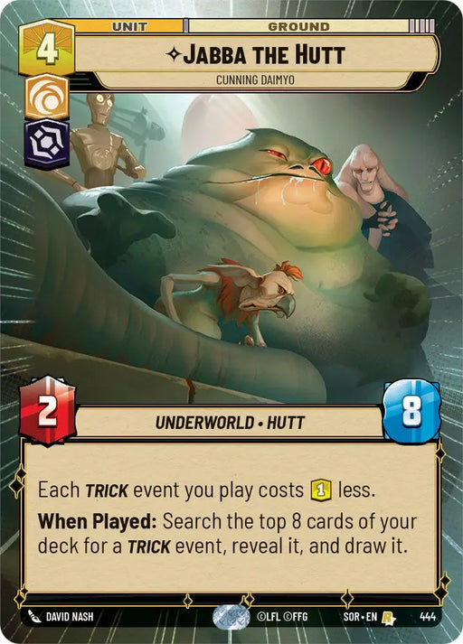 Jabba the Hutt - Cunning Daimyo (Hyperspace) (444) [Spark of Rebellion] - Star Wars: Unlimited Single
