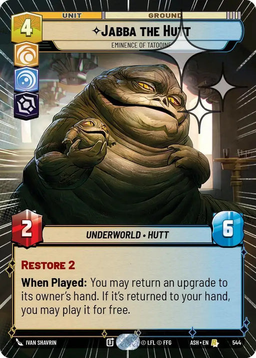 Jabba the Hutt - Eminence of Tatooine (Hyperspace Foil) (544) [Ashes of the Empire]