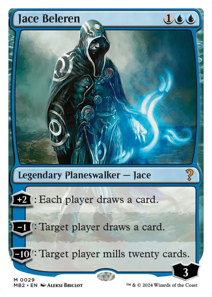 Jace Beleren (White Border) [Mystery Booster 2] - MTG Single