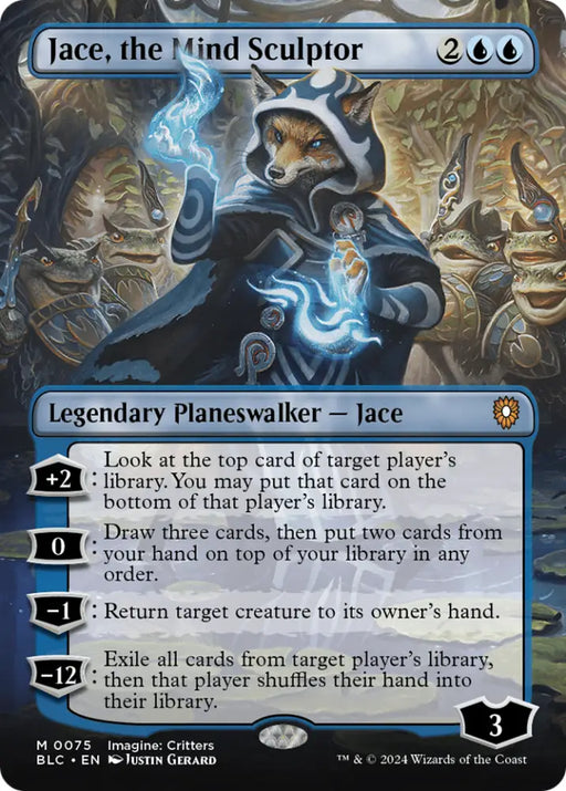 Jace the Mind Sculptor (Borderless) [Bloomburrow Commander] - MTG Single