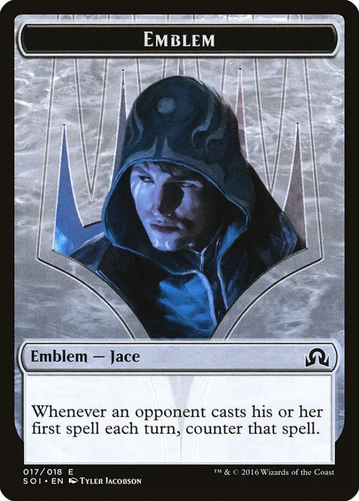 Jace Unraveler of Secrets Emblem [Shadows over Innistrad Tokens] - MTG Single