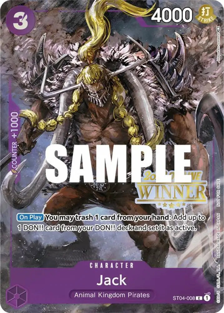 Jack (Offline Regional 2023) [Winner] (ST04-008) [One Piece Promotion Cards]