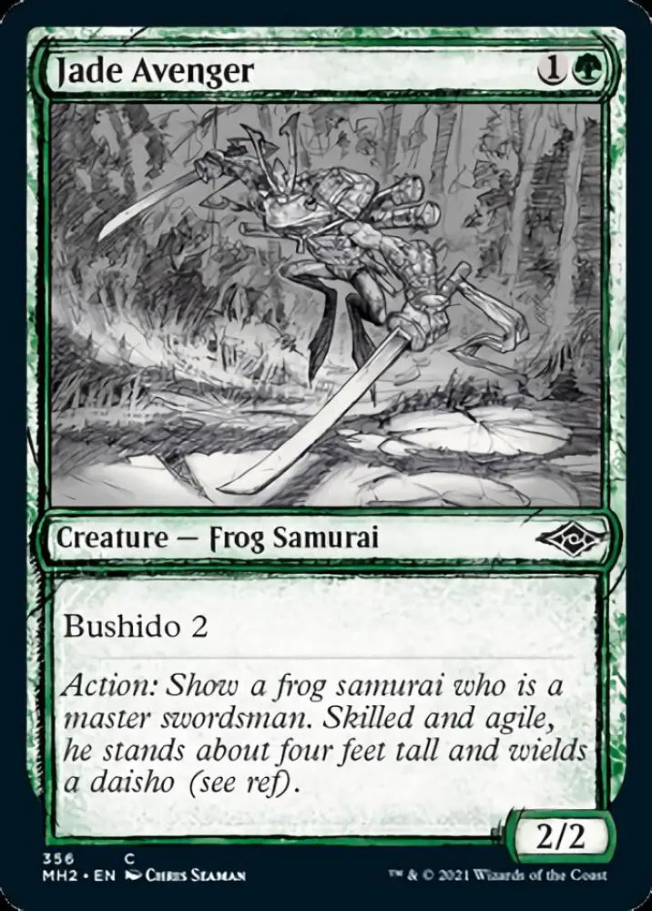 Jade Avenger (Sketch) [Modern Horizons 2] - MTG Single