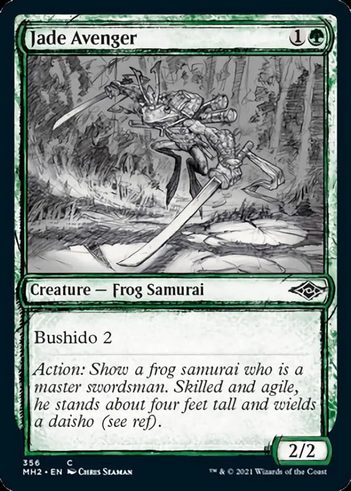 Jade Avenger (Sketch) [Modern Horizons 2] - MTG Single