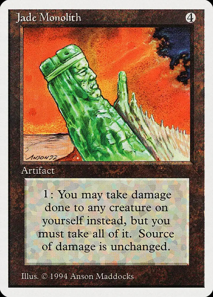 Jade Monolith [Summer Magic / Edgar] - MTG Single