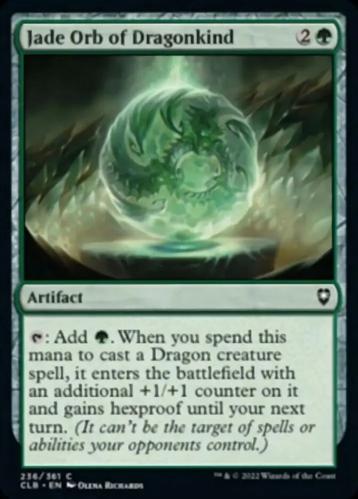 Jade Orb of Dragonkind [Commander Legends: Battle for Baldur’s Gate] - MTG Single
