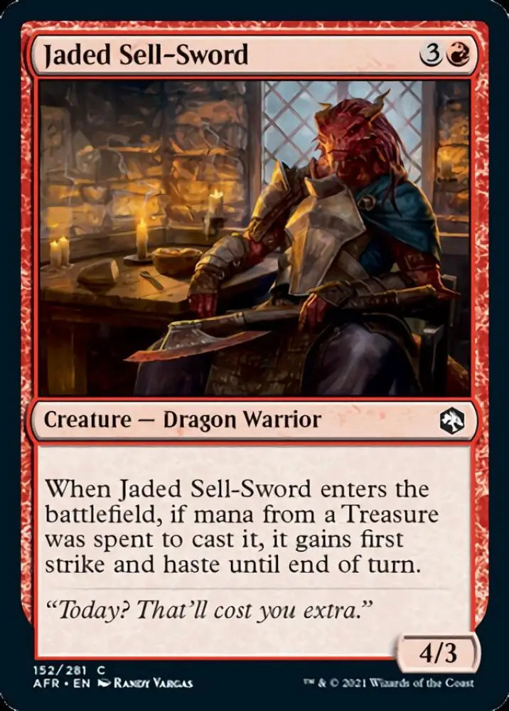Jaded Sell-Sword [Dungeons & Dragons: Adventures in the Forgotten Realms] - MTG Single
