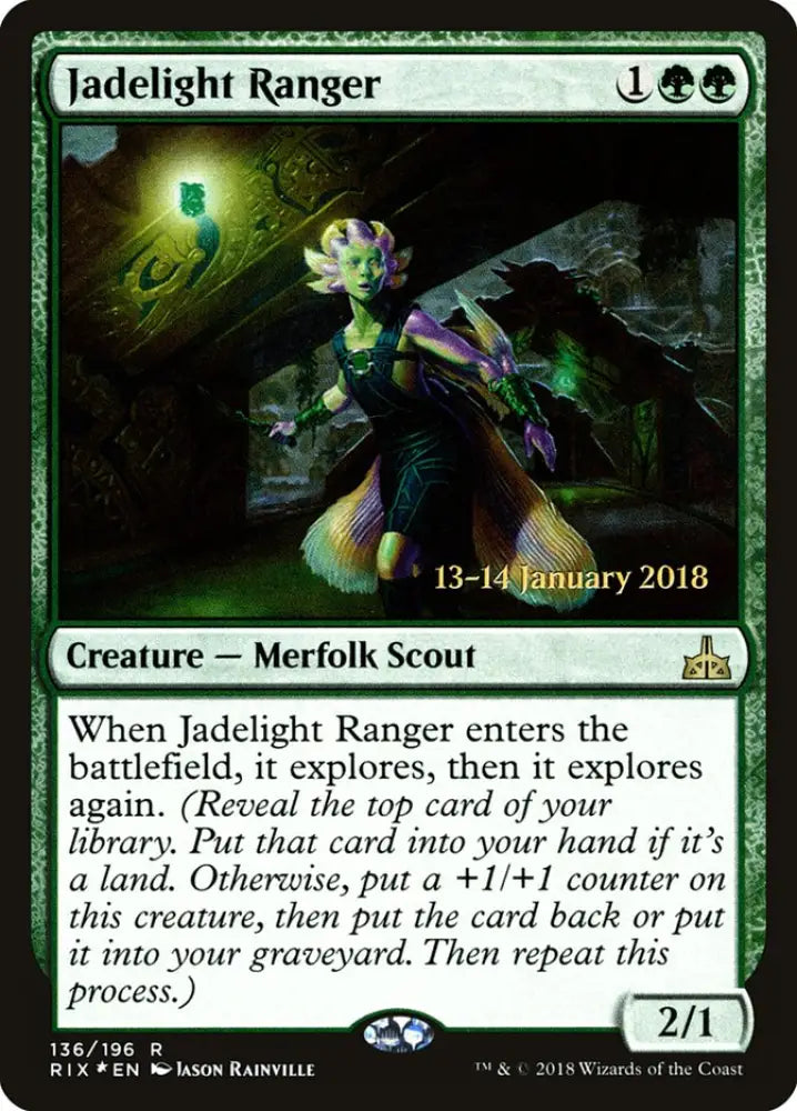 Jadelight Ranger [Rivals of Ixalan Prerelease Promos] - MTG Single