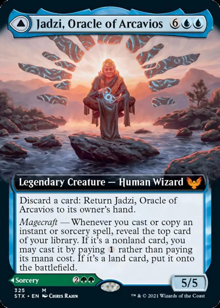 Jadzi Oracle of Arcavios // Journey to the Oracle (Extended Art) [Strixhaven: School of Mages] - MTG Single