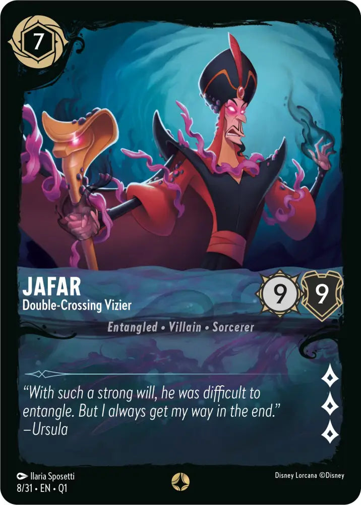 Jafar - Double-Crossing Vizier (8/31) [Illumineer’s Quest: Deep Trouble] - Lorcana Single
